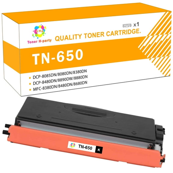Toner H-Party 1-Pack Compatible Toner Cartridge for Brother TN-650 HL-5340D 5340DRT 5340DL 5350DNLT 5370DW 5380DN, DCP-8085DN 8380DN 8480DN 8890DW 8880DN, MFC-8380DN 8480DN 8680DN 8690DW 8890DW Black