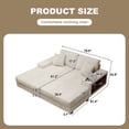 thumbnail image 3 of BUIORD 79.5" Oversized Sectional Chaise Lounge, Upholstered Corduroy Sectional Couch with Side Storage Rack, Sleeper Lounge Chair for Living Room, Beige, 3 of 11