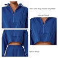 thumbnail image 5 of Sudadera con capucha deportiva, holgada, con cremallera y cuello alto, de manga larga y transpirable para mujer, talla L, 5 of 5