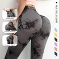 thumbnail image 2 of Tie dye yoga Pantalones Deportivos leggings Señoras Sin Costuras Cintura Alta Push Up Mujer Medias Fitness Entrenamiento Ropa Deportivapangjing, 2 of 4