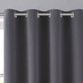 thumbnail image 3 of Ruthy's Textile Charcoal/Grey Blackout Curtains for Bedroom - Grommet Top Room Darkening Noise Reducing Curtain for Living Room, 55 x 84 Inch each - 2 Panel set, 3 of 6