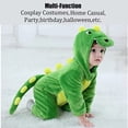 thumbnail image 3 of Disfraz OLLULL, mameluco de dinosaurio verde para bebés de 2 a 3 años, Halloween, 3 of 6