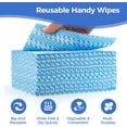 thumbnail image 2 of Reusable Cleaning Cloths Handi Wipes Reusable Cloths Disposabel Dish Towels Dry Handy Wipes Big Durable Absoebent and Dry Quickly 100 Count, Blue, 2 of 4