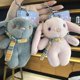 thumbnail image 2 of LLavero de conejo de peluche para mujer, pompón de piel, Ángel, conejo, liebre, muñecas de peluche, juguete, bolso para niñas, colgante de llave de coche, regalo de Navidad para niños, 2 of 5