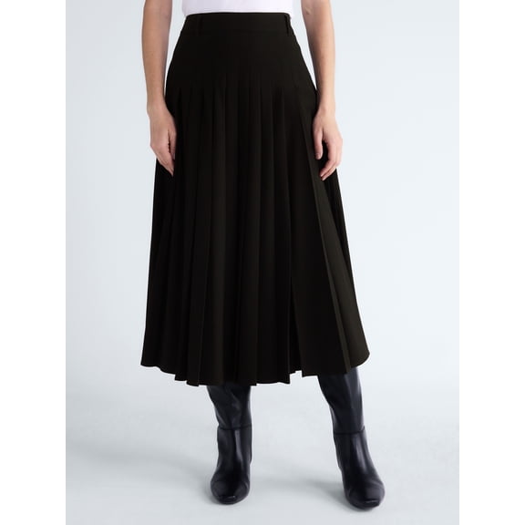 Scoop Women’s Pleated Maxi Skirt, Sizes 0-18