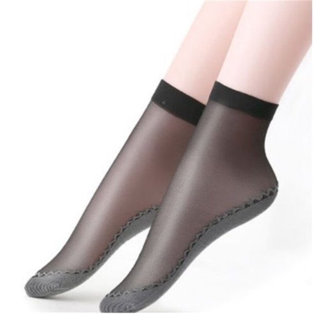 Ladies Summer Breathable Thin Short Stockings Pregnant Women Cotton Bottom Stockings Velvet Sole Thickening Cotton SocksBrown(10 paris) He Qiyong unisex
