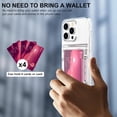 thumbnail image 3 of Phone Case Compatible with iPhone 15 Pro Case Wallet with Credit Card Holder Soft TPU Bumper Hard PC Anti-Scratch Shockproof Case Clear with Kickstand for 15 Pro 6.1 inch(Clear), 3 of 12