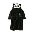thumbnail image 1 of Kids Flannel Hooded Bathrobe, Toddler Robe with Belt and Pockets, Boys Girls Fleece Robe for Warmth and Comfort, Machine Washable, 1 of 3