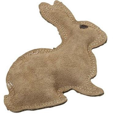 SPOT Dura-Fused Durable Leather Rabbit Dog Toy, Small