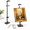 Black-30inch, variant on 30'' Adjustable Tabletop Easel Stand With Rechargeable 13rgber Light