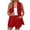 Red, variant on Kaemgyyd Short Suits for Women Dressy Casual 2 Piece Sets Sleeveless Blazer Vest with High Waist Shorts Set Work Office Outfits
