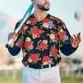 thumbnail image 5 of KLL Red Rose Flower for Men's Baseball Shirts,Short Sleeve Casual Shirts Button Down Shirt for Men Beach Summer Wedding Shirt-XX-Large, 5 of 7