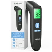 ANKOVO Non-Contact Digital Infrared Forehead Thermometer Digital Infrared Thermometer with Fever Alarm and Sound Switch, Black (AK-IR200)