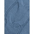 thumbnail image 4 of Gomelly Ladies Jumper Tops Long Sleeve Sweater Knitwear Pullover Women Loose Loungewear Knitted Sweaters Winter Warm Blue XS, 4 of 6