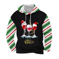 thumbnail image 1 of Sudadera con capucha para hombre, estilo informal, con cordón, estampado de letras teñidas, blusa de poliéster para hombre, 1 of 3