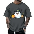 thumbnail image 2 of Awdenio T Shirts for Man Ghost Shirt Loose Fit Round Neck Cute Funny Tee Halloween Party Short Sleeve Tops, 2 of 5