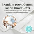thumbnail image 4 of Martha Stewart Goose Feather Down Fiber Cotton Comforter Queen Size, Feather Duvet Insert Queen, Hotel Collection Hypoallergenic Comforter 58oz All Season Medium Warmth 90 x 90 Inch White, 4 of 9