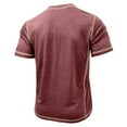 thumbnail image 7 of IWRICH Men's Basic Plus Size T Shirt Short Sleeve Crew Neck Soft Fitted Elastic Tees Classic Tshirts Brick Red M, 7 of 7