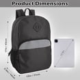 thumbnail image 6 of Trailmaker (24 Pack) 17" Backpack – Reflective School Backpack with Padded Straps, Water Bottle Pockets for Kids & Adults, School Travel Camp (Black), 6 of 15