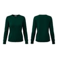 thumbnail image 6 of Lmueinov Sweaters for Women Cotton Knit Crew Neck Relaxed Long Sleeve Lightweight Business Casual Pullover Layering Soft Sweater Fall, S-3XL, 6 of 8