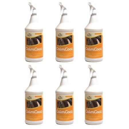 Calm Coat 192959801477 32 oz Natural Fly Repellent for Dogs Cats & Horses - Pack of 6