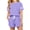 Purple, variant on Langwyqu Stripe Sleeve Girls 2 Piece Outfits Kids Casual Sport Sets For 4-15 Years