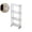 White, variant on Rolling Utility Cart, Mobile Multi-Functional Storage Rack Cart with Wheels for Kitchen, Bathroom, Laundry Room Narrow Place, Plastic and Stainless Steel