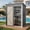 Gray, variant on Asofer 5'x3' Outdoor Storage Shed, Galvanized Steel Small Metal Tool Shed with Air Vent for Backyard Patio, Dark Gray