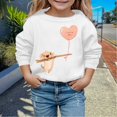 thumbnail image 2 of My First Valentines Day Baby Girl Outfit Crew Neck Sweatshirt Love Print Long Sleeve Pullover Kids Clothes Girls for Boy 12-18 Months, 2 of 4