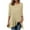 Khaki, variant on Honeeladyy Spring Solid Color Long Sleeve Shirts for Women,Solid Color Round Neck Pullover Irregular Hem Loose Tunic Tops for Work Vacation Gift Blue XXXL