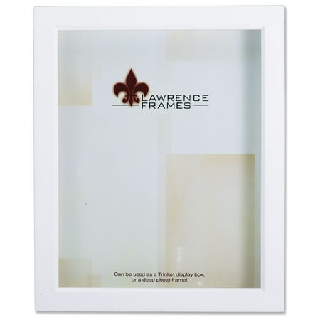 795257 White Wood Treasure Box Shadow Box 5x7 Picture Frame
