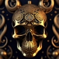 thumbnail image 4 of Stephen Chambers 26x26 Black Modern Wood Framed Wall Art Titled - Skull 62, 4 of 6