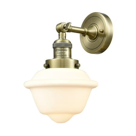 

Innovations 203-AB-G531-LED Small Oxford 1 Light Sconce part of the Franklin Restoration Collection Antique Brass