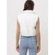 thumbnail image 4 of Chaqueta sin Mangas Acolchada Chaqueta Recortada Ligera con Cremallera para Mujer blanco M, 4 of 4