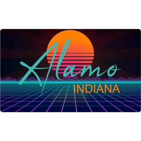 

Alamo Indiana 4 X 2.25-Inch Fridge Magnet Retro Neon Design