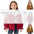 thumbnail image 3 of Prendas de abrigo y chaquetas informales sin capucha de manga larga Prendas de abrigo para niñas con forro polar Talla mediana a grande Chaqueta cortavientos para niños Chaqueta polar lateral Parte su, 3 of 9