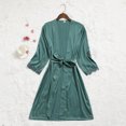 thumbnail image 4 of YWDJ Pajamas for Women Set Shorts Sleepwear Long Pants Tops Pajamas Five Piece Set Home Blue XL, 4 of 9
