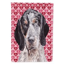 Carolines Treasures SC9697GF Blue Tick Coonhound Hearts and Love Flag Garden Size Small multicolor