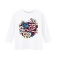 thumbnail image 3 of Girls' Flag Printed Pattern 3/4 Sleeve Casual Comfort T Shirt for 10-11 Years, 3 of 3