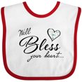 thumbnail image 3 of Inktastic Well Bless Your Heart with Calico Print Boys or Girls Baby Bib, 3 of 4