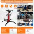 thumbnail image 2 of Telyswee Transmission Jack, 0.6Ton/1322lbs Hydraulic Telescopic Transmission Jack, 2-Stage Floor-Standing Transmission Jack, with Foot Pedal, 360° Swivel Wheel, Garage/Workshop/Car Lift, 2 of 6