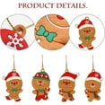 thumbnail image 3 of Set of 12 Gingerbread Christmas Tree Decorations, Gingerbread Man Christmas Ornament Pendants, Mini Christmas Figurine Decorations for Christmas Tree Decorations, 3 of 5