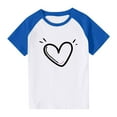 thumbnail image 2 of CHEEREAM Kids Heart Print T Shirts Cotton Summer Tshirts Boys Girls Basic Tee Undershirts Short Sleeve Clothes Crew Neck Shirts, 2 of 9