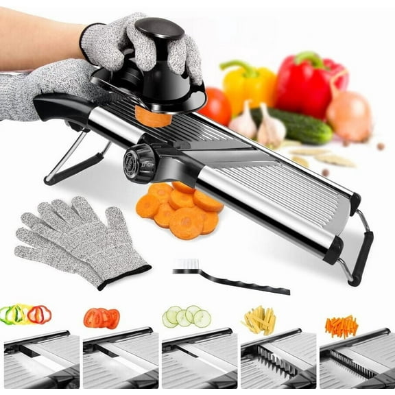 Adjustable Stainless Steel Mandoline Food Fruit Vegetable Slicer Cutter Chopper