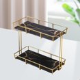 thumbnail image 3 of kurtrusly Storage Rack Multi-layer Storage Box Perfume Jewellery Container Basket S Double Layer Black 1Set, 3 of 6