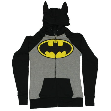 Batman (DC Comics) Mens Reversible Hoodie Sweatshirt - Batman Logo Comic Panels