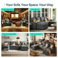 thumbnail image 6 of Linsy Home 115" Modular Sectional Couches for Living Room, U-Shaped Sectional Cloud Sofa with Double Chaise, Dark Gray, 6 of 11
