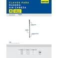 thumbnail image 2 of Clavo Para Madera Carpintero Sin Cabeza 2-1/2 In 1kg Surtek Surtek CLM212, 2 of 2