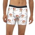 thumbnail image 2 of Rateoe Corgi With Santa Claus Hat Print Men’s Underwear Boxer Briefs Soft Comfortable Underwear Boxer Briefs, Long Leg Briefs,Anti-chafing Boxer Briefs, 2 of 7