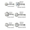 thumbnail image 5 of Body Jewelry Women's Stainless Steel 22G Crystal Stud Nose Rings, 6 pack Set, 5 of 5